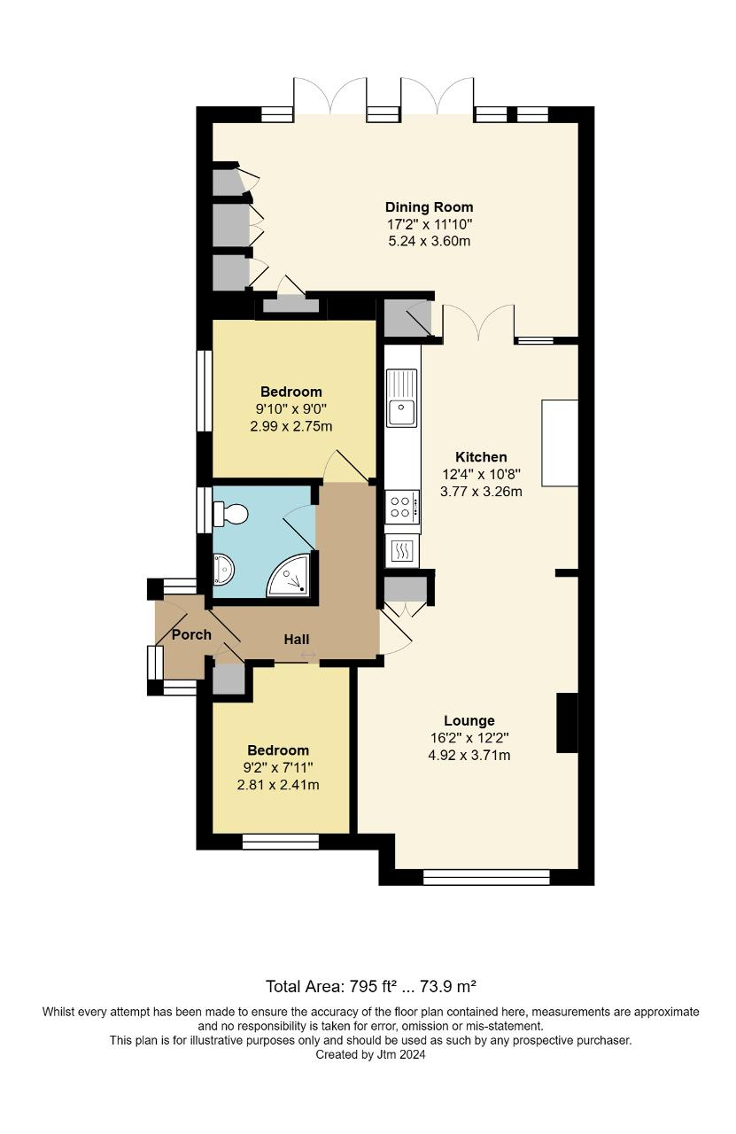 Floorplan of Sandymount Avenue, North Bersted, Bognor Regis, West Sussex, PO22 9EU