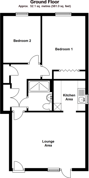 Floorplan of Rose Court, Aigburth Avenue, Rose Green, Bognor Regis, West Sussex, PO21 3DB