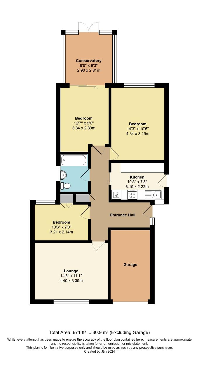 Floorplan of Winston Crescent, North Bersted, Bognor Regis, West Sussex, PO21 5DG