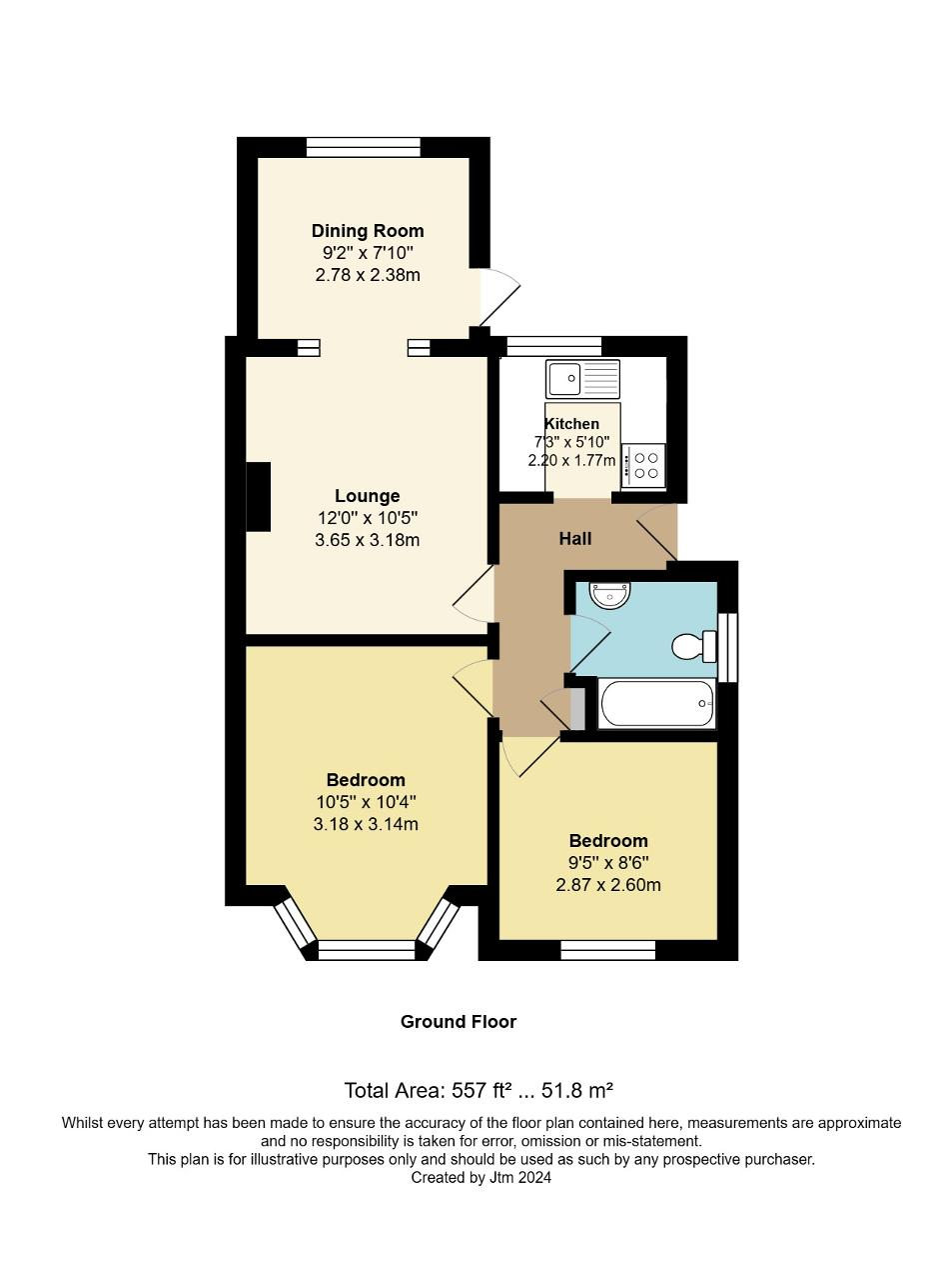 Floorplan of Orchard Way, Bognor Regis, West Sussex, PO22 9HJ