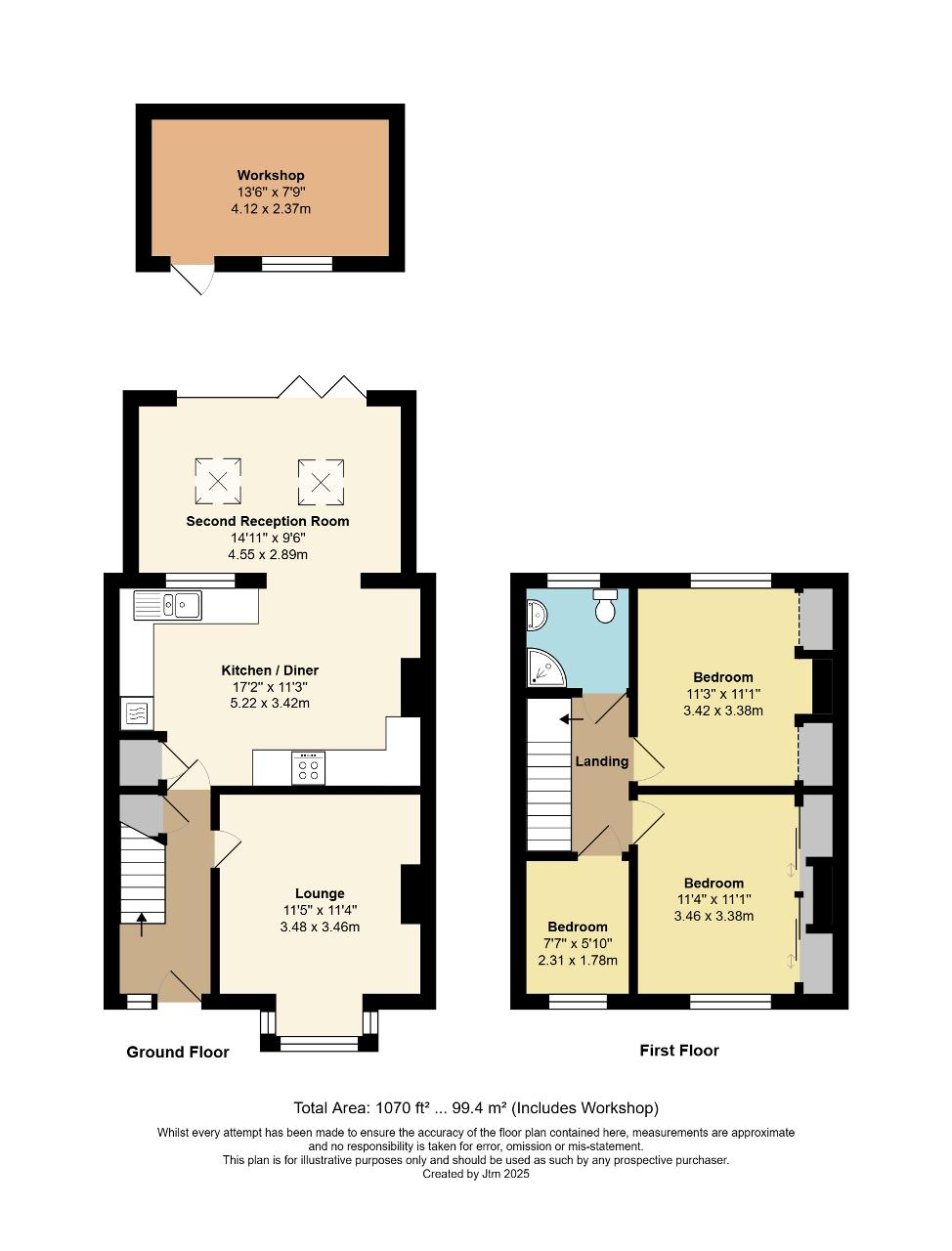 Floorplan of Bedford Avenue, North Bessted, Bognor Regis, West Sussex, PO21 5AW