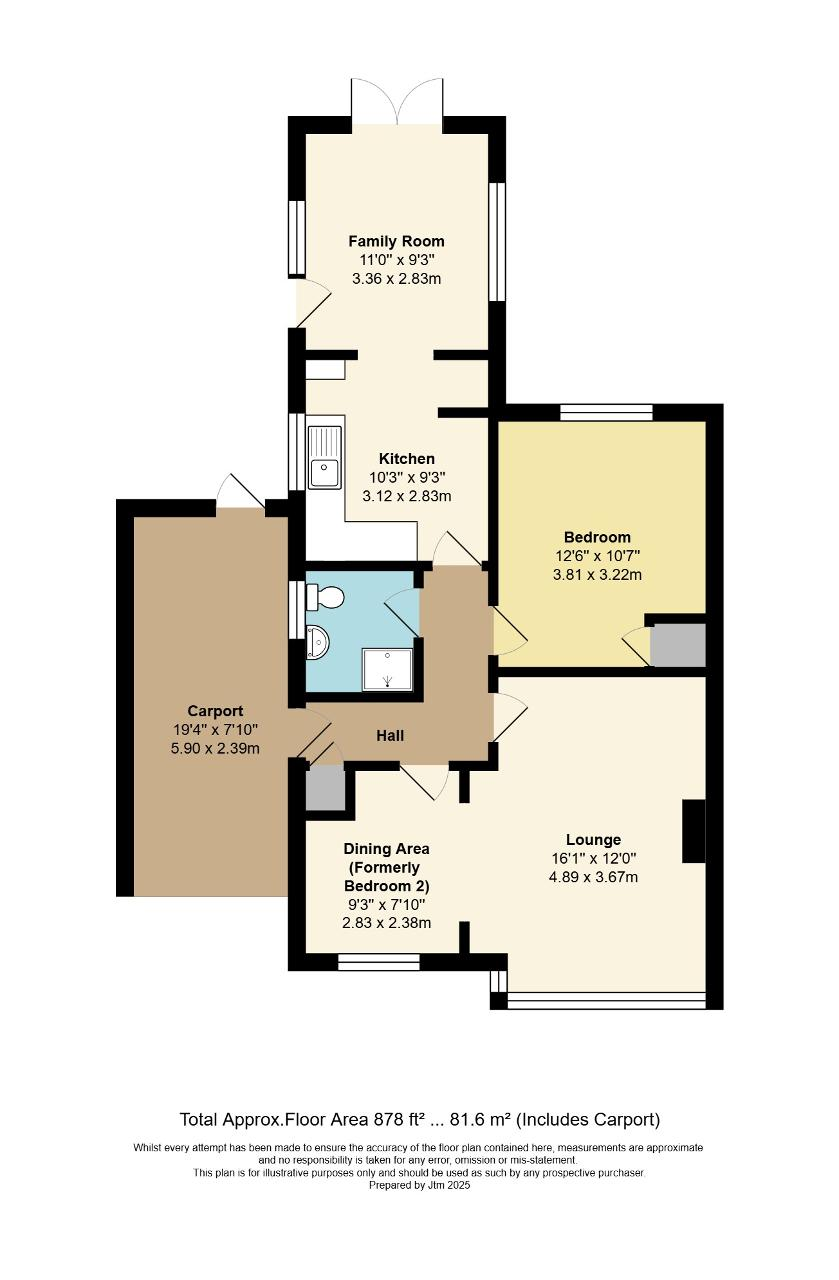 Floorplan of Greenwood Close, North Bersted, Bognor Regis, West Sussex, PO22 9DG
