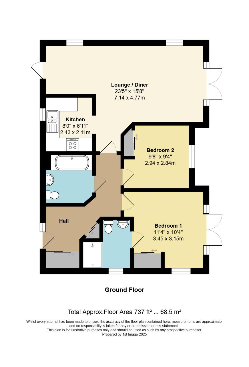 Floorplan of West View Gardens, Yapton, Arundel, West Sussex, BN18 0JS