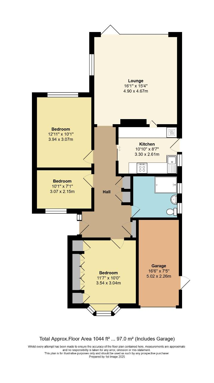 Floorplan of Fairlands, North Bersted, Bognor Regis, West Sussex, PO22 9BU