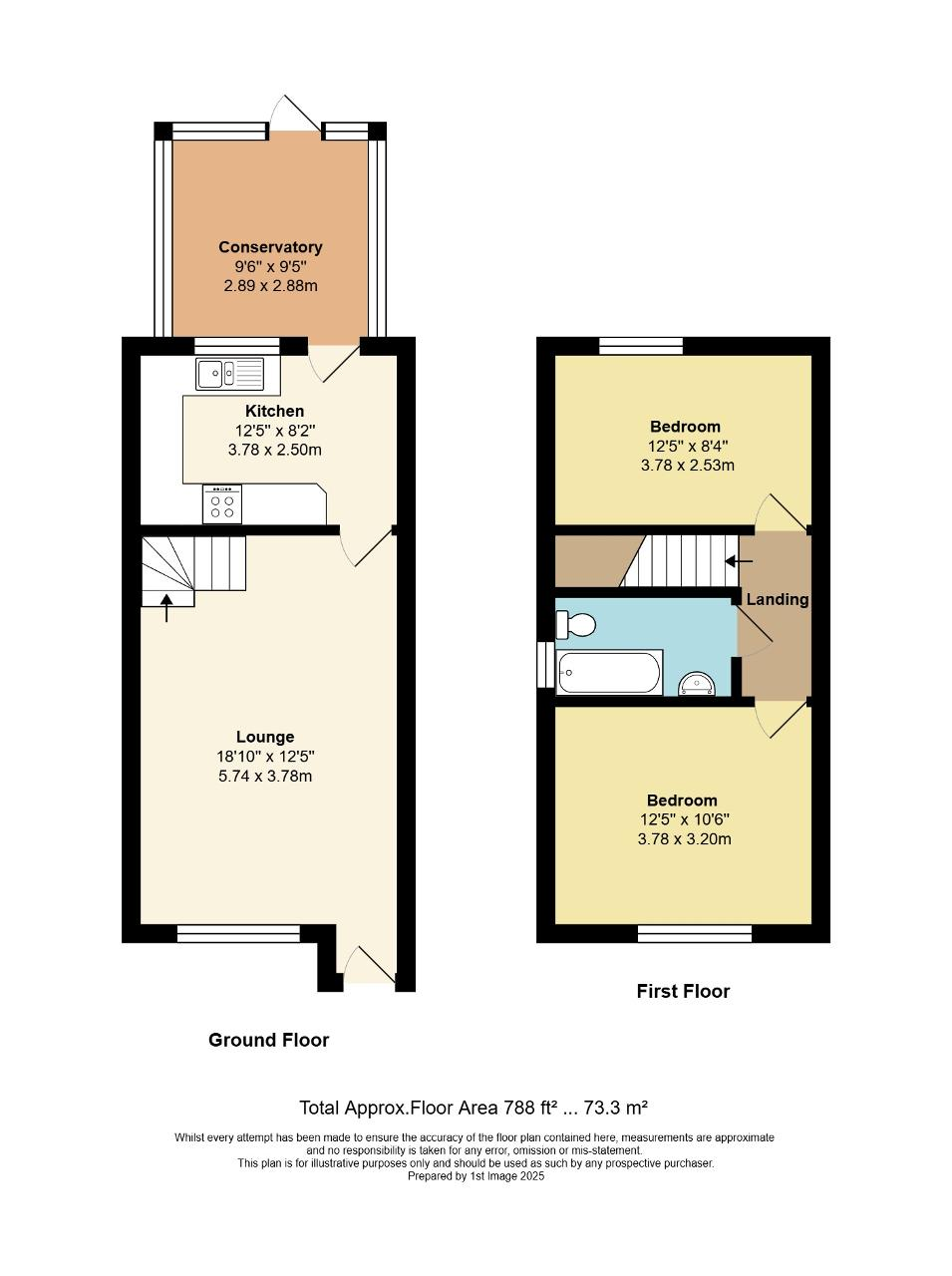 Floorplan of Osprey Gardens, North Bersted, Bognor Regis, West Sussex, PO22 9QQ