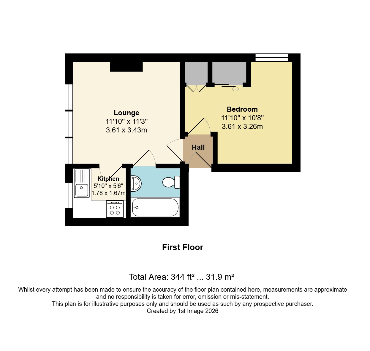 Floorplan of Canada Grove, Bognor Regis, West Sussex, PO21 1DN