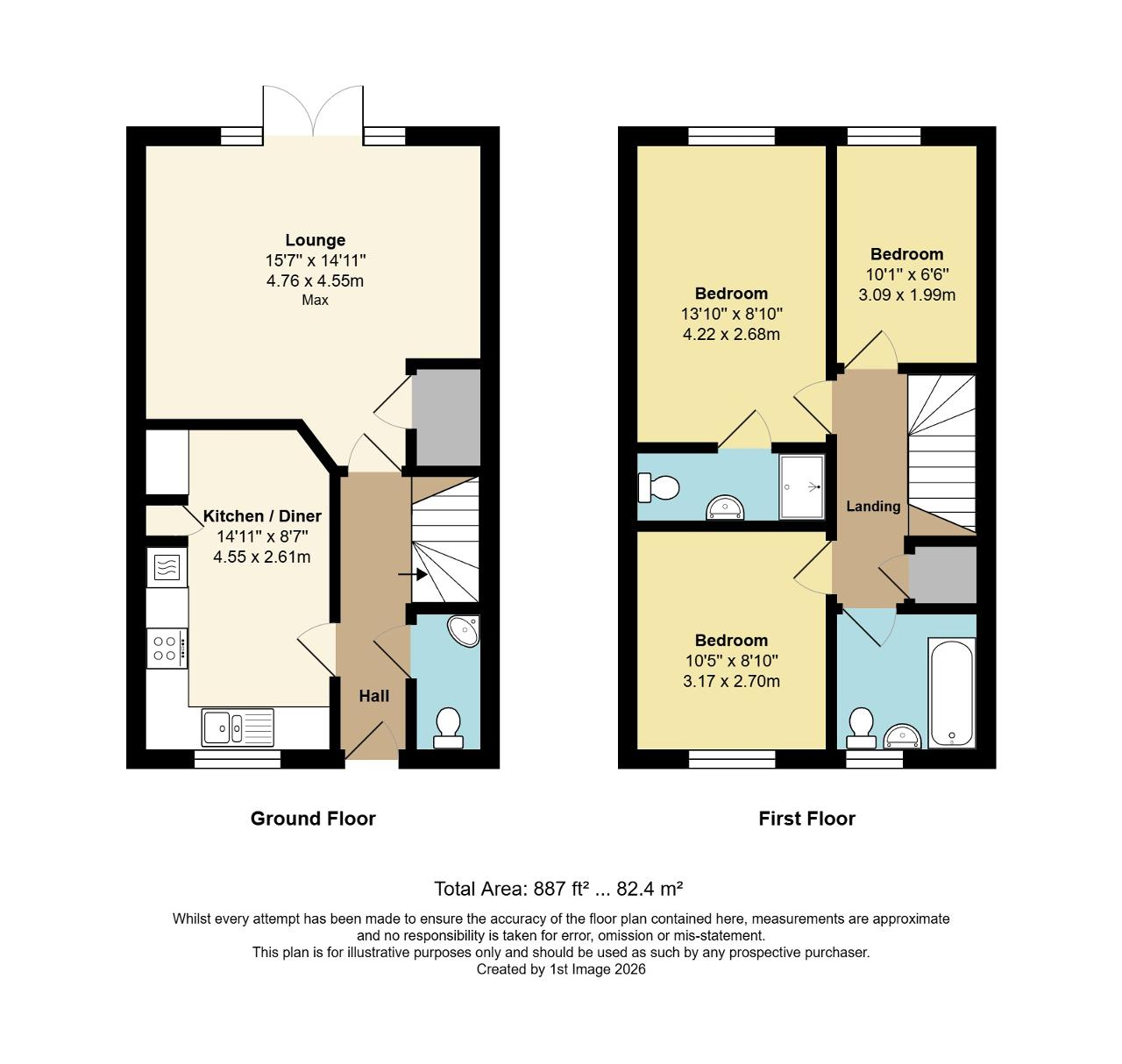 Floorplan of Fellows Gardens, Yapton, Arundel, West Sussex, BN18 0HW