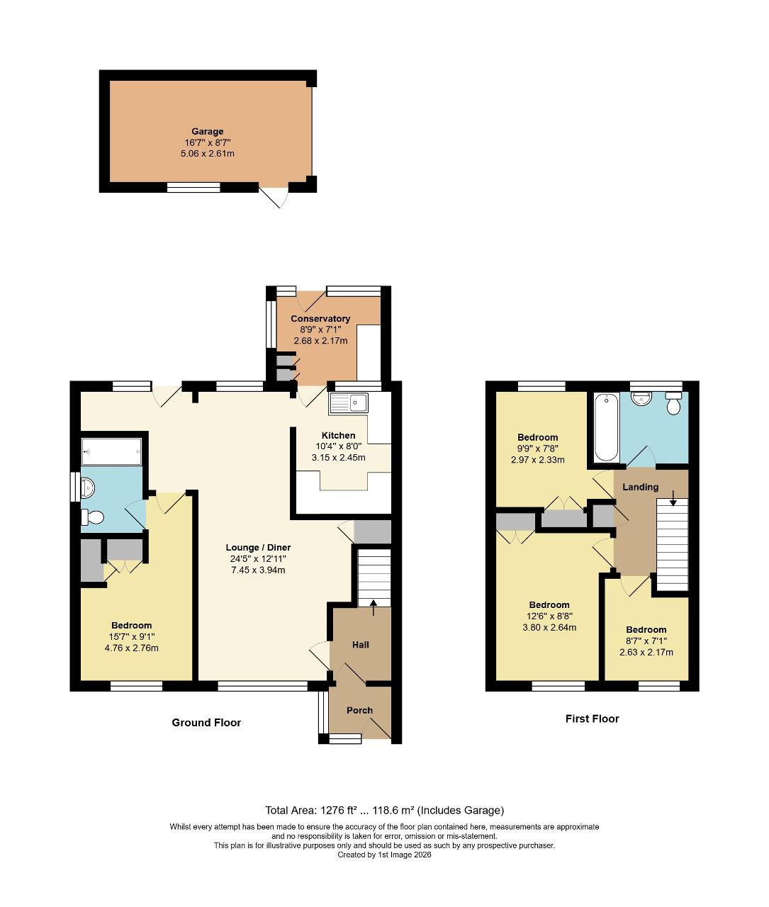 Floorplan of Downview Close, Yapton, Arundel, West Sussex, BN18 0LD